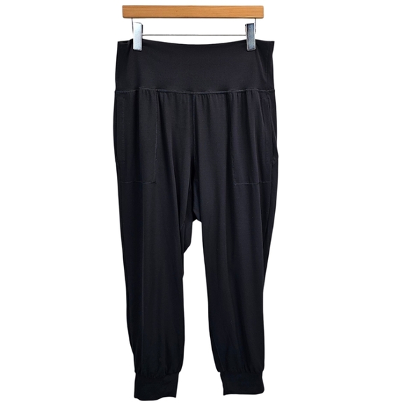 Athleta Salutation Jogger Pants Black High-Rise Lounge Activewear Size 2X Cozy - Picture 2 of 13